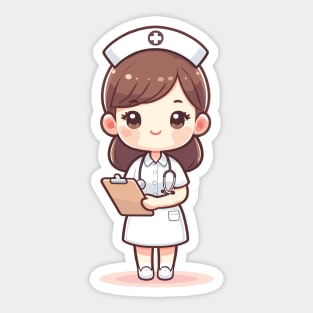 Cute Nurse on Duty Sticker